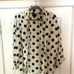 Polka Dot Button Up Blouse
